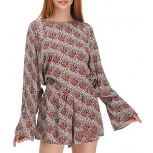 Zara Printed Floral Romper Playsuit Sz XS